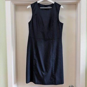 Classic Sheath Dress NEW Sleeveless, Pin-stripe Blue Suiting, Smooth, Lands' End